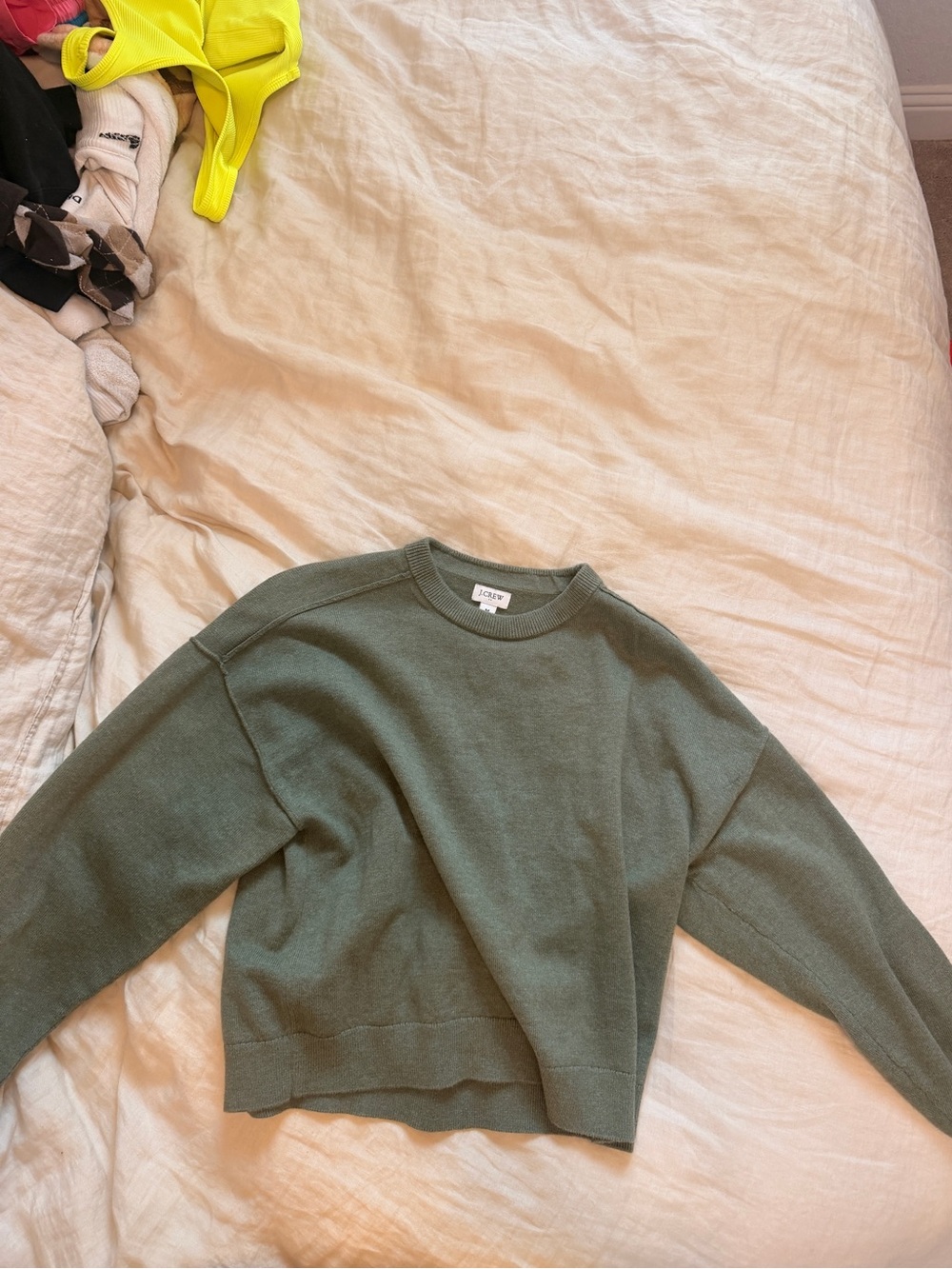 LOFT Olive Green Crewneck Sweater